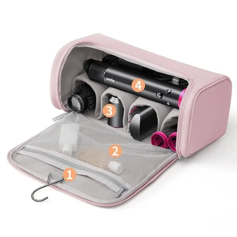 Hideable Hanging Hook Hair Dryer Case Portable Non-slip Hair Tools Pouch Water proof Large Capacity Curling Iron Storage Bag